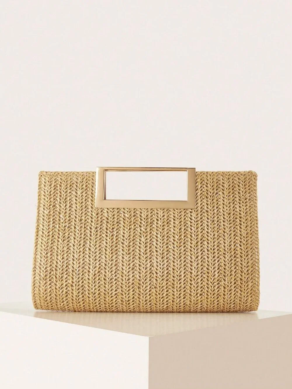 Khaki Vacation Women's Woven purse with strap - Picture 4 of 9